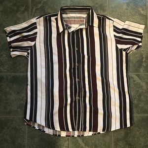SHEIN striped button-up
